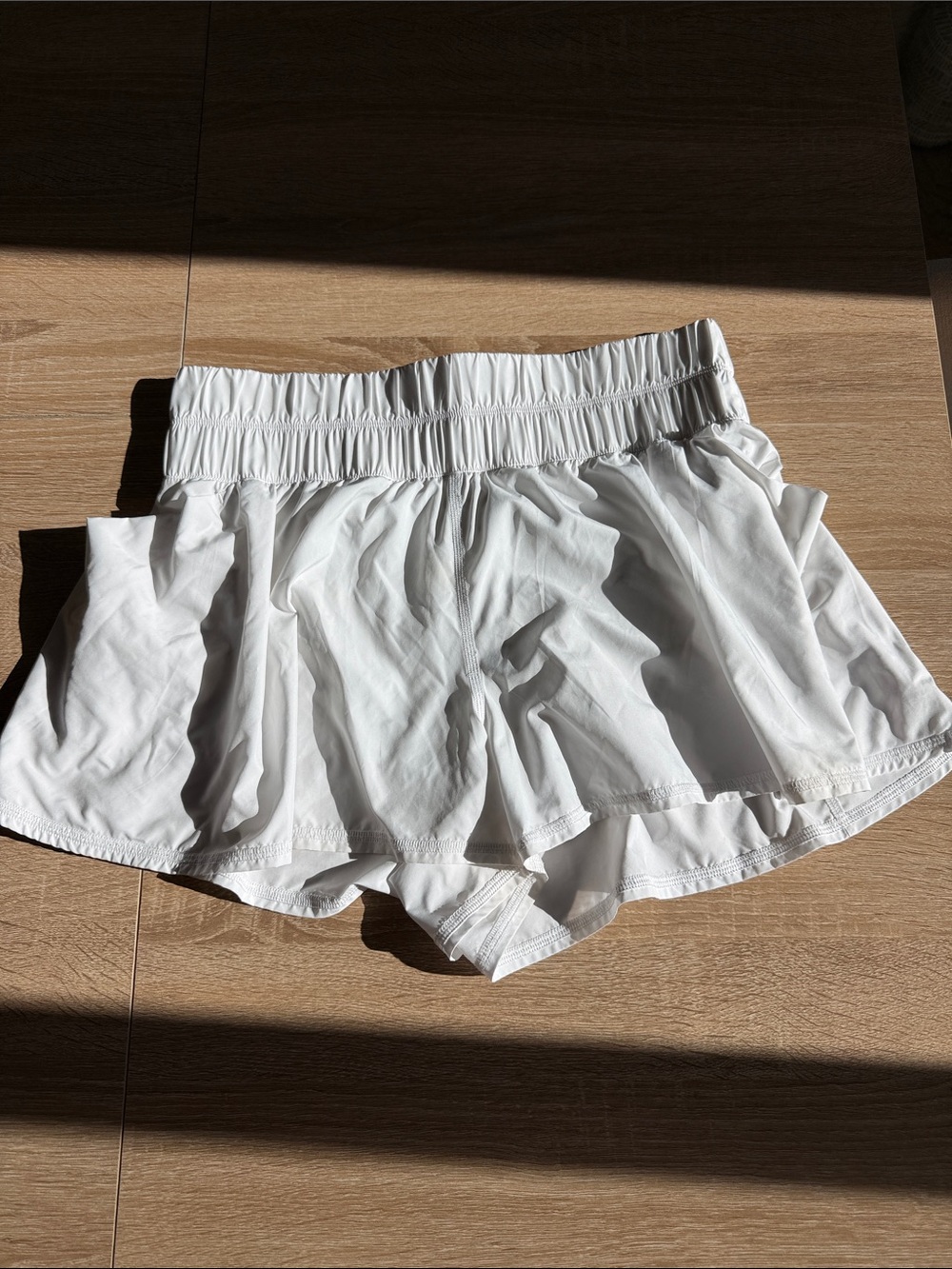 Aritzia White Athletic Shorts with Elastic Waist